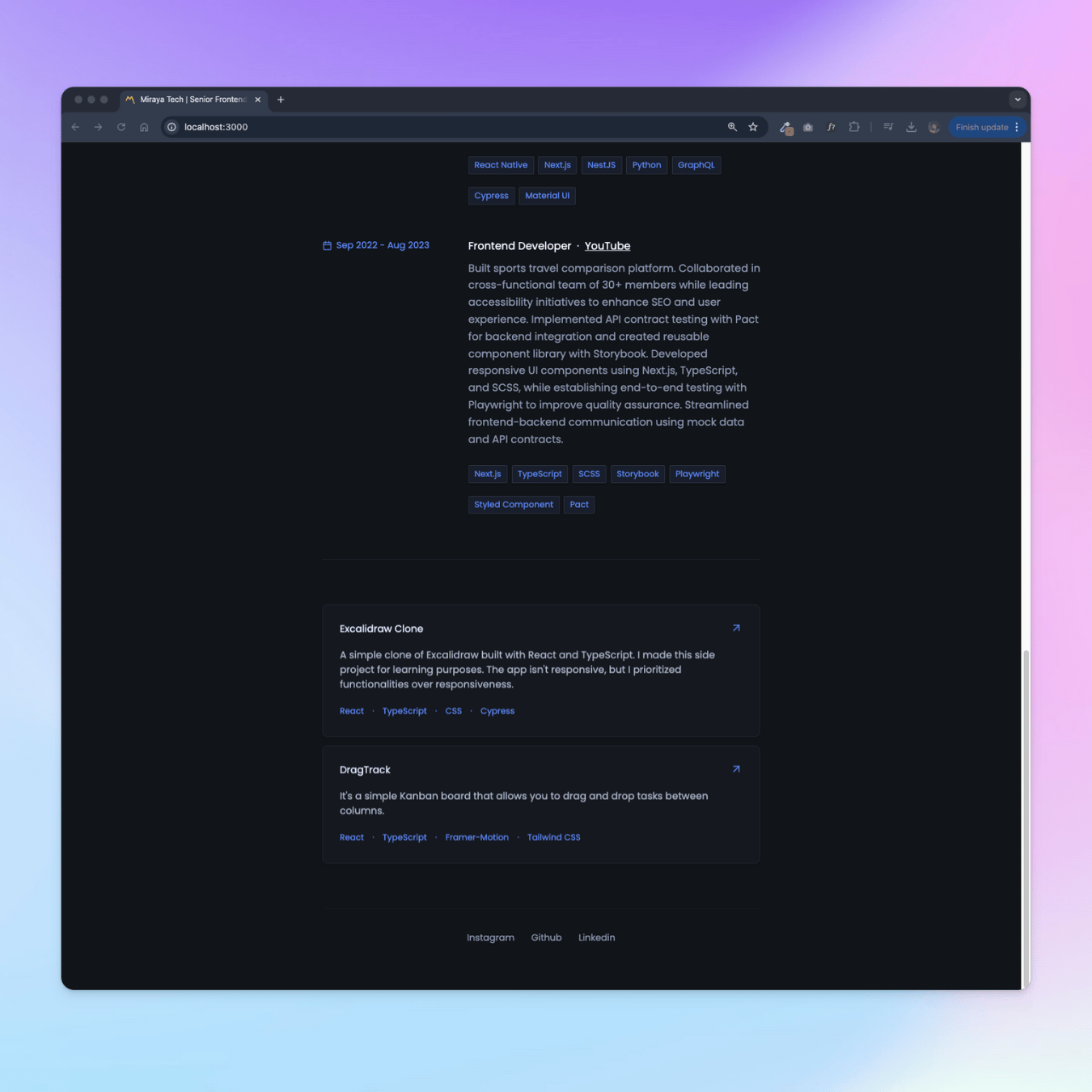 Minimalistic Portfolio